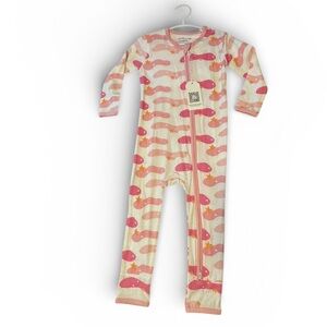 Bamboo 2T Pink and White Baby Onesie